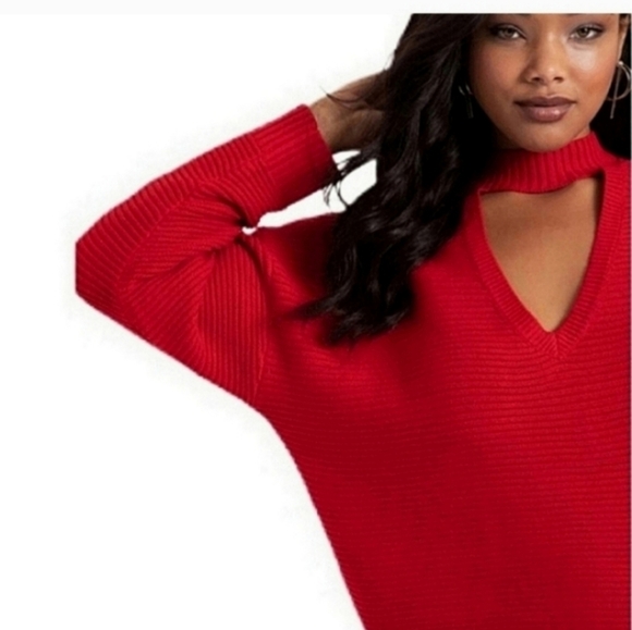🍁🍂Nwot Eloquii red sweater 22/24 - Picture 2 of 6